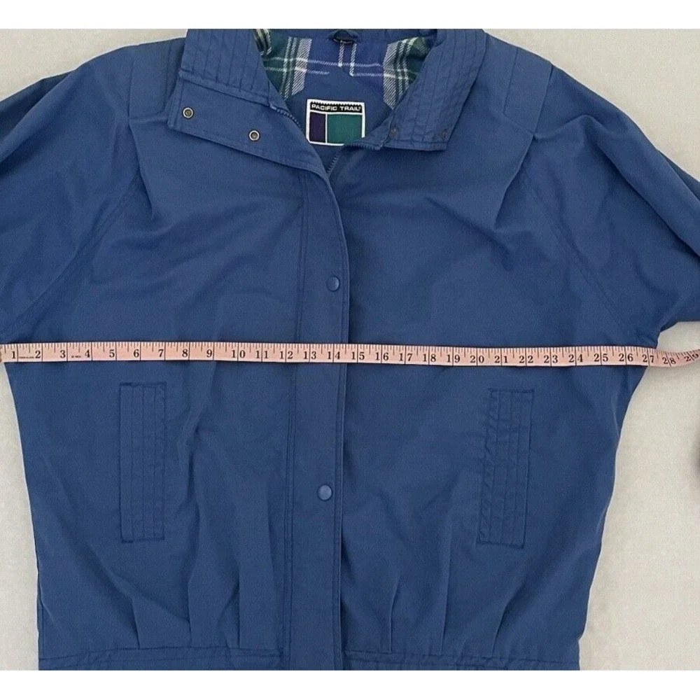 Vintage Pacific Trail Jacket Men Size Large Blue Flannel-Lined Full Zip‎ Pockets